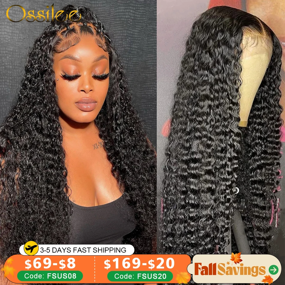 HD Transparent Lace Front Human Hair Wigs Deep Wave Wig 4x4 Lace Closure Wigs Remy Curly Human Hair Wig 13x4 13x6 Frontal Wigs