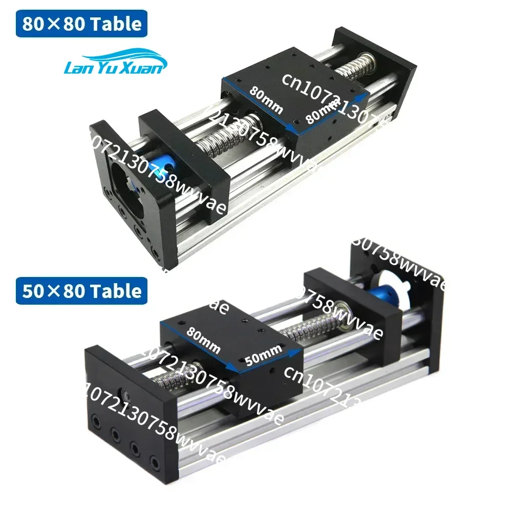XYZ Axis Linear Rail Guide Slide Stage Aluminum 50*80/80*80mm Move Panel Ball Screw SFU1204 1605 1610 With Nema 23 Stepper Motor