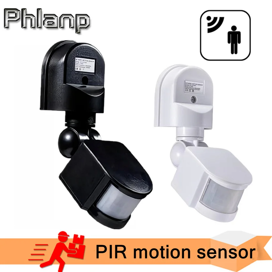 12V Motion Sensor 220V 110V PIR Movement Detector Automatic Infrared Wall Mount Timer Outdoor 24V LED Motion Sensor Light Switch