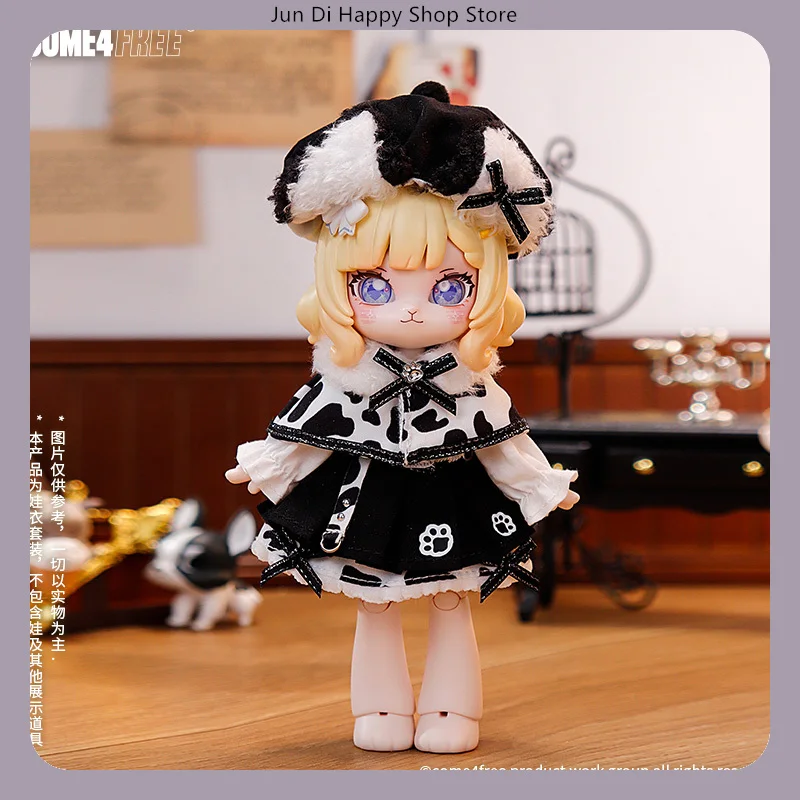 

COME4FREE Detective Cat 1/12 BJD Doll Clothes Dress Cute OB11 Doll Skirt