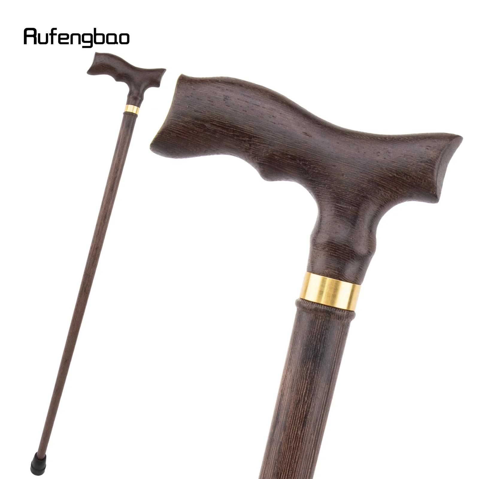 

Brown Wooden Fashion Stick Decorative Cospaly Party Walking Cane Halloween Mace Crutch Wand Crosier 94cm Performance Stage Cane