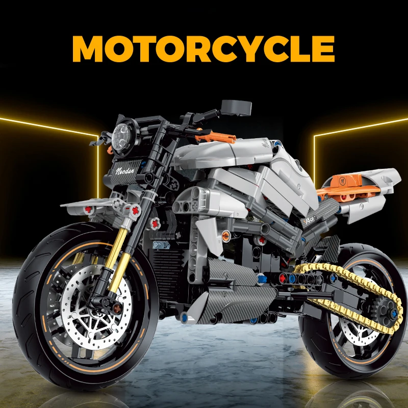 2024 Speed Champions Modern High Tech Technic Moto Dirt Bike Racing Motorcycles Model Building Blocks Sets Brick Kids Toys Gifts