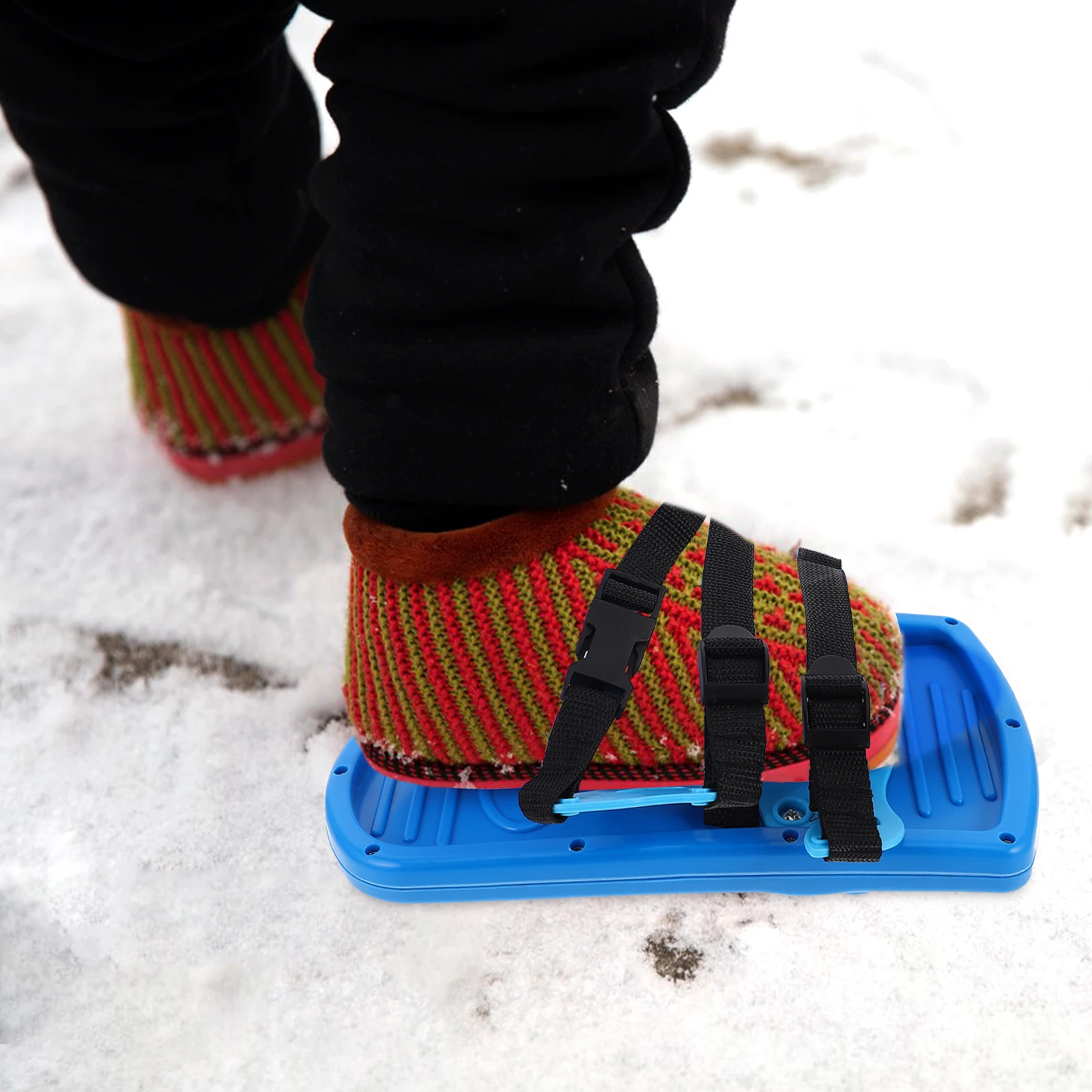 2pcs Kids Snow Print Shoes Toddler Winter Snowshoes Adjustable Animal Anti-Slip Outdoor Activity Camping Hiking