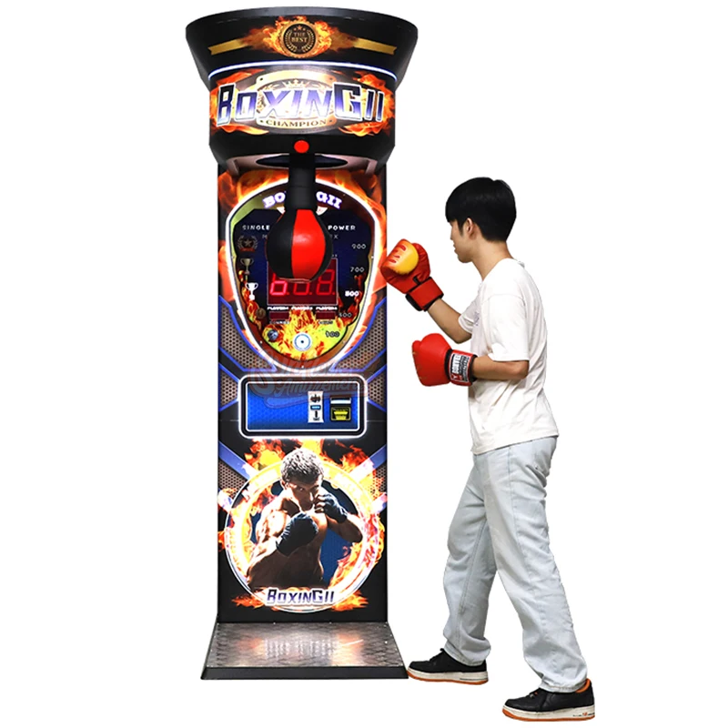 Electronic Dynamic Coin Operated Machine Sport Amusement Equipment Game Machine Customized Arcade Punch Boxing Machine