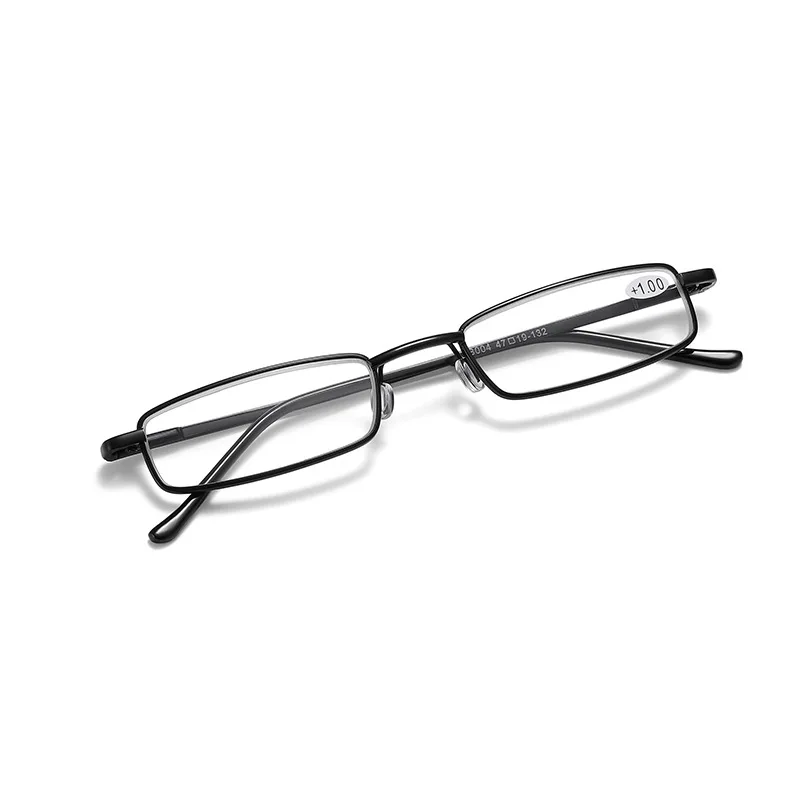 Elegante tragbare Mini-Lesebrille, Metallrahmen, Stiftbox, ultradünn, für Männer und Frauen, Lesebrille, Presbyopie-Brille mit Box – Detail 5