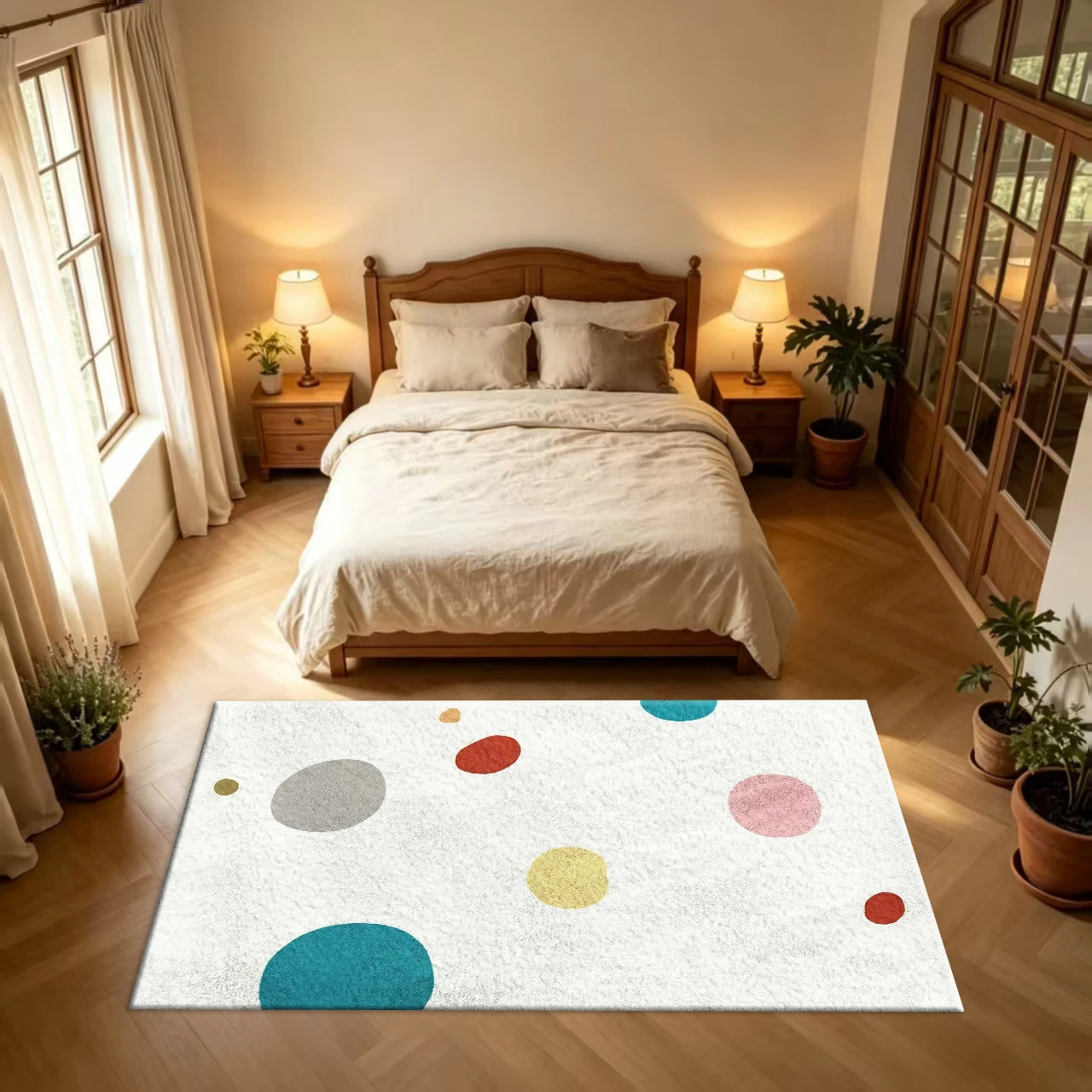 Tappeto Colorato a Pois in Sti - Printed Rug Abstract recensione e prezzo