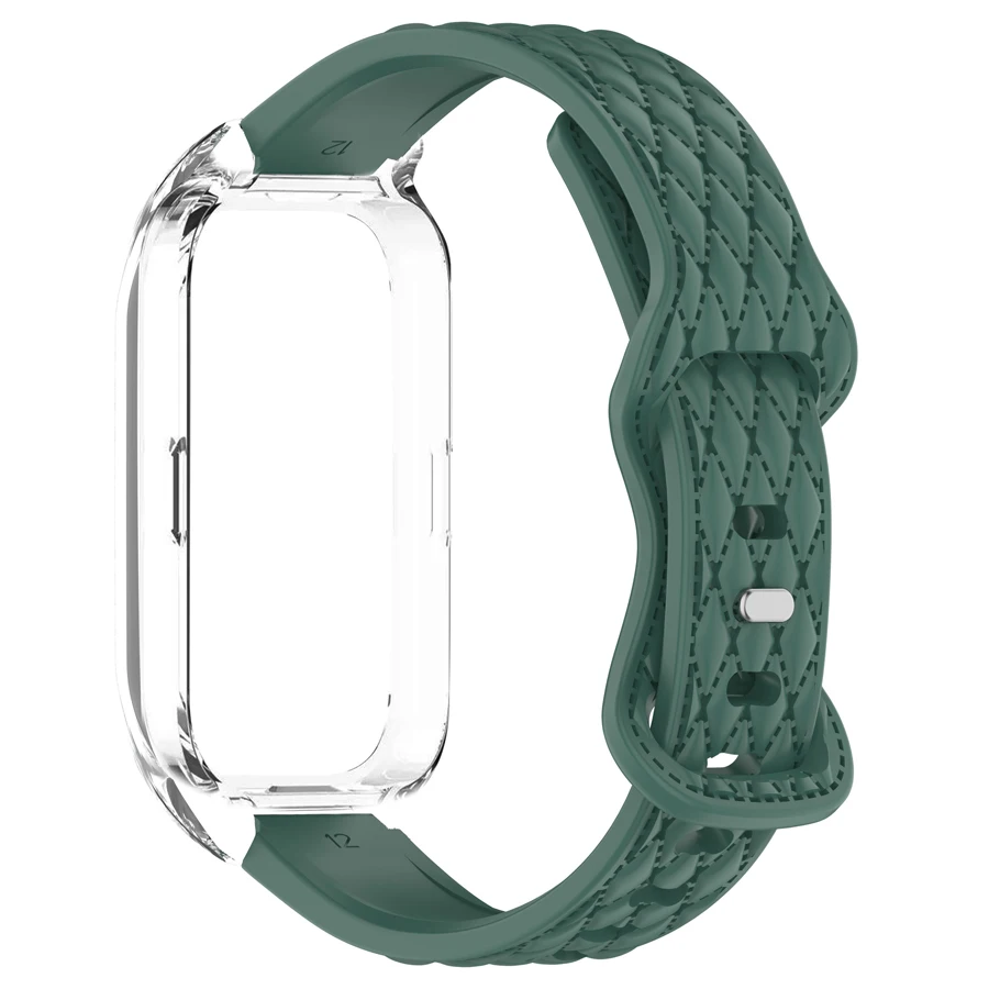 Zachte Siliconen Polsband Voor Huawei Band 6 7 8 9 10 Armband Polsbandje Riem 3D Strap Case voor Huawei Band 10 9 8 Accessoires