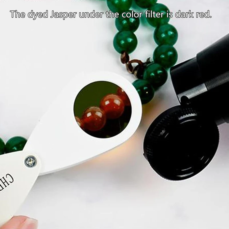 Lupa plegable con doble lente para joyería, lupa de joyería, filtro de Chelseas, 35X