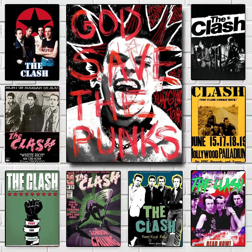 Punk Rock The C-Clash Poster Modern Wall Art for Bedroom Living Room Cafe Bar Aesthetic Home Decor Gift