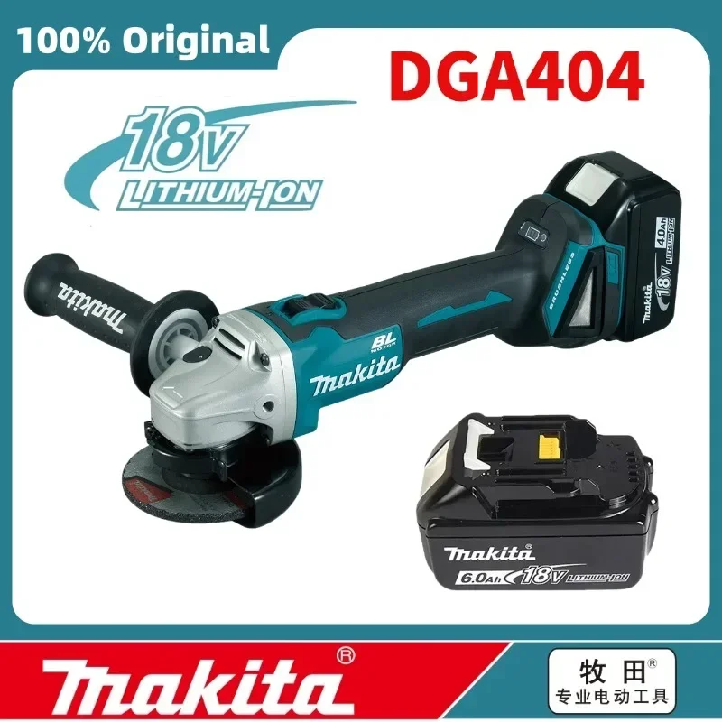 Makita DGA404 125mm 18V Akku-Winkelschleifer, bürstenloser Elektroschleifer, wiederaufladbares Elektrowerkzeug zum Schneiden, Schleifen, Polieren von Metall, für Werkstatt, Bau und Garage