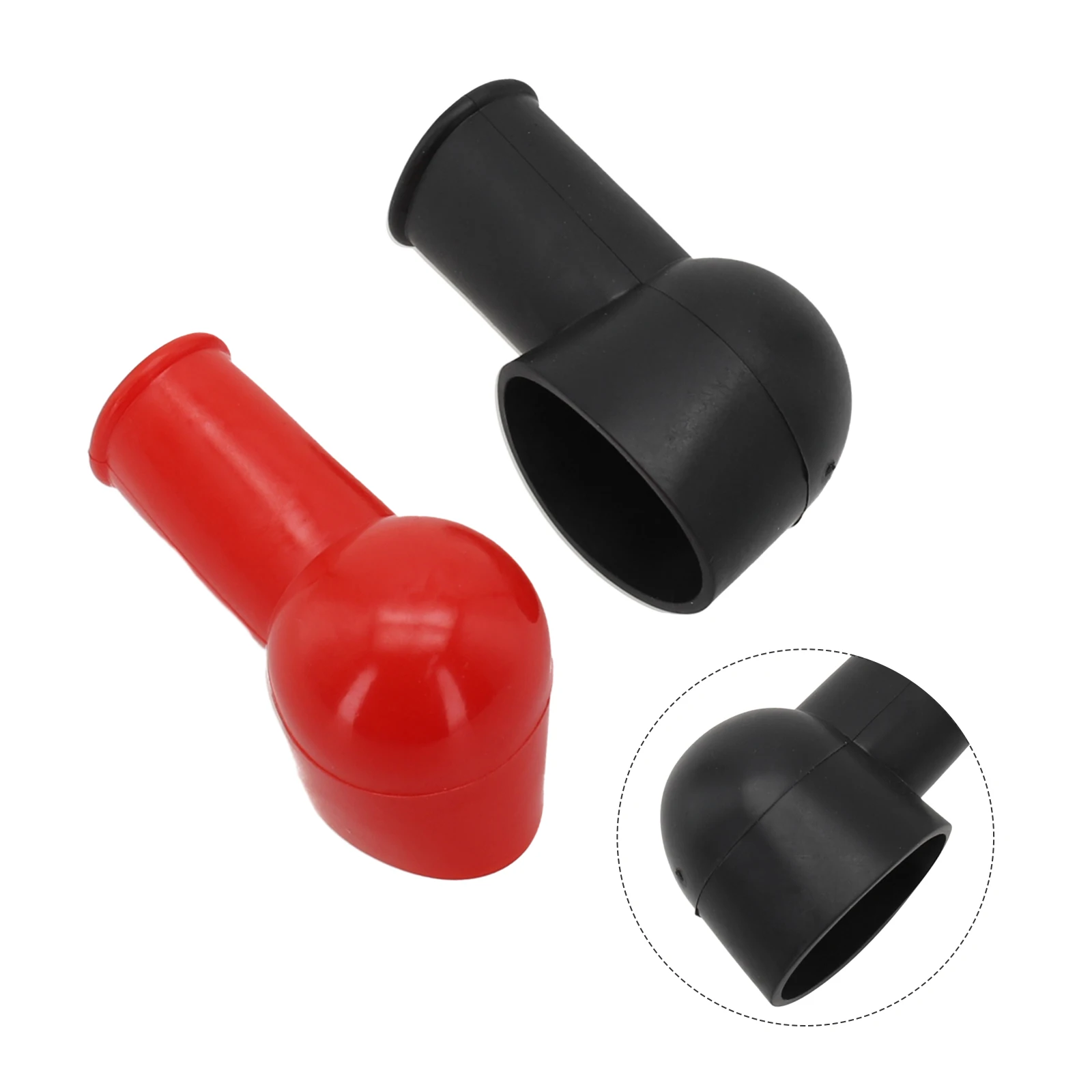 2pcs Car Positive Battery Terminal Cover Insulator Wire Connector Cap Cover Protector Terminal Protector Boot Fit Stud Terminal