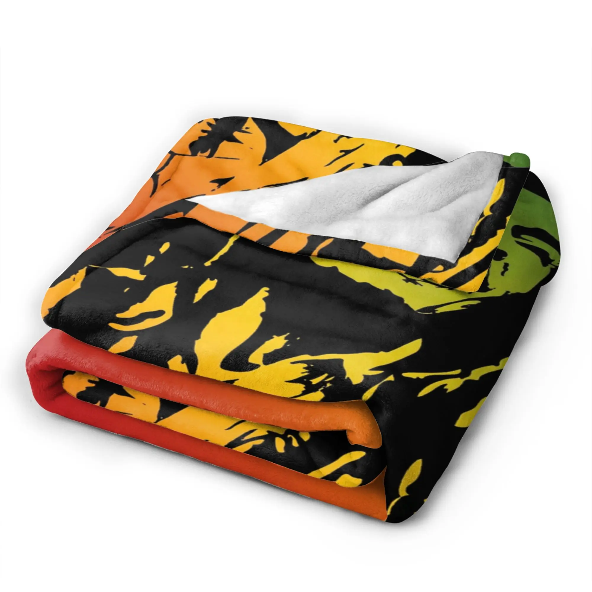 B-Bobs M-MarleyS One Love Plush Blankets Child  Flannel Throw Blanket For Couch Chair Sofa Bed Super WarmQuality Bedspread Gift