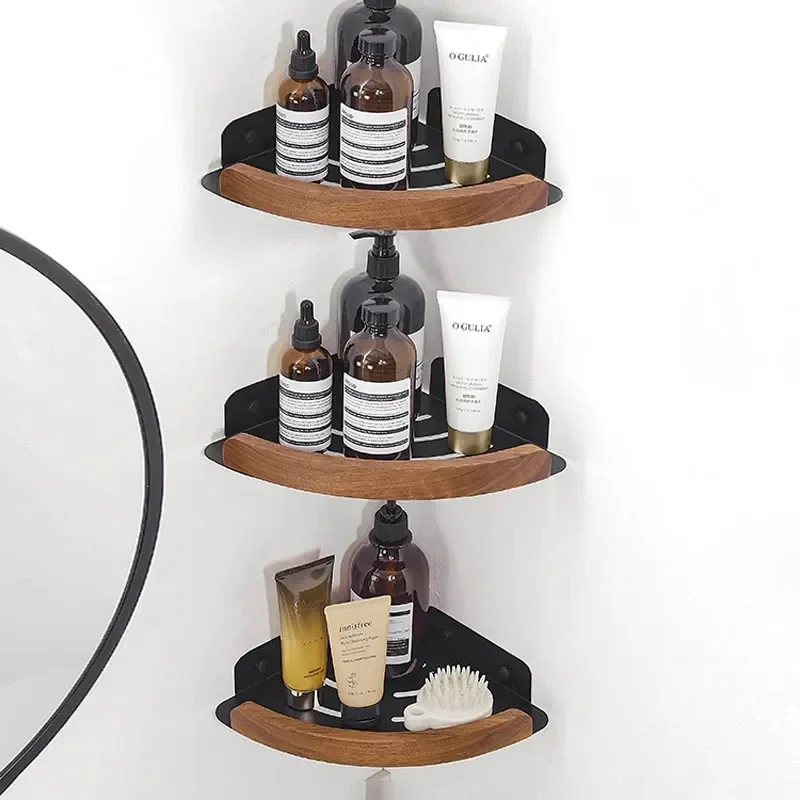Bathroom Shower cornershelf ，Bathroom Storage Shelves, bathroom organizer Rack on wall,no drill bath shelf,household items