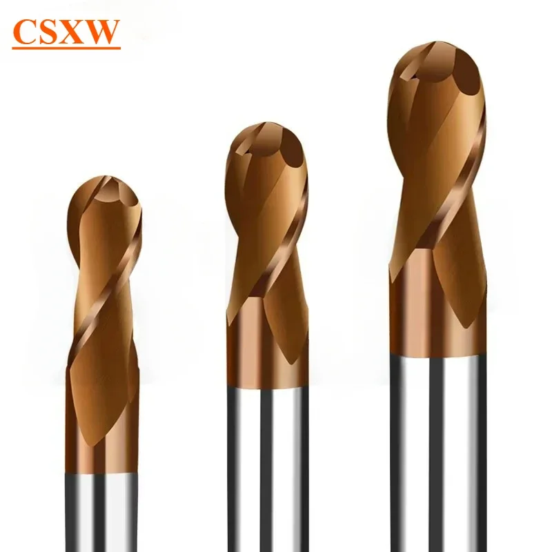 Фреза с покрытием из сплава, инструмент из вольфрамовой стали, обработка с ЧПУ Hrc55, сферические концевые фрезы, верхняя фреза, концевая фреза Фреза с покрытием из сплава, инструмент из вольфрамовой стали, обработка с ЧПУ Hrc55, сферические концевые фрезы, верхняя фреза, концевая фреза