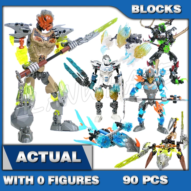 

7Types Bionicle Combined Creature Uniter of Stone Water Ice Ketar Pohatu Akida Gali Melum Kopaka 6092 Compatible With Model