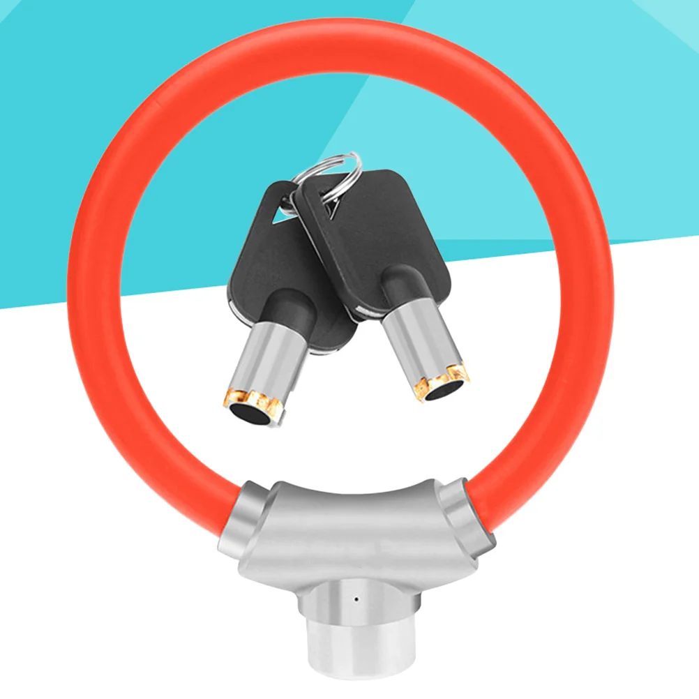 قفل حلقي أحمر احترافي للدراجة، مادة متينة، سهلة القفل، ملحقات ركوب الدراجات، أجزاء ركوب الدراجات، ملحقات الدراجة #3