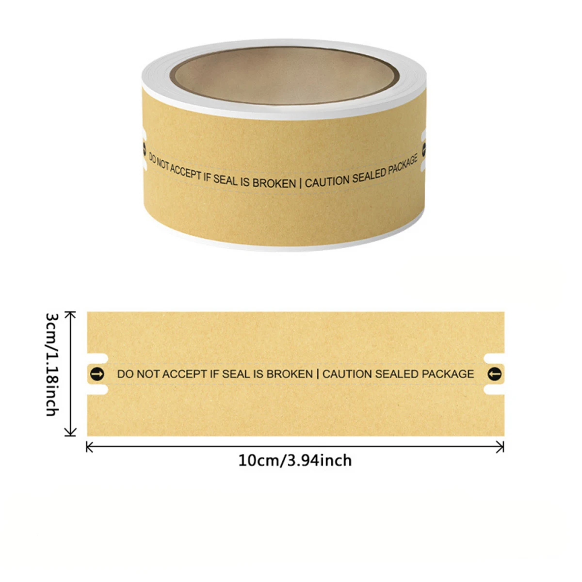 100pc/Roll Tear-off Zipper Seal Tape for Airplane and Express Boxes | Self-adhesive, Suitable for Office Decor, Envelope Sealing