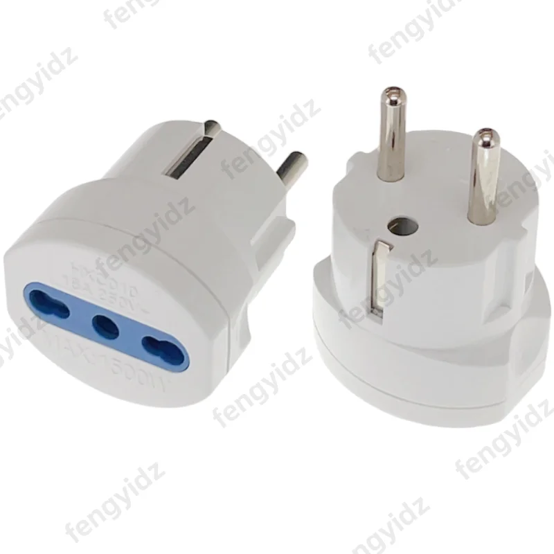 Germany France to Italy Travel Adapter 10A/16A  250V Power Plug Converter for Italy  Chile Electrical Socket