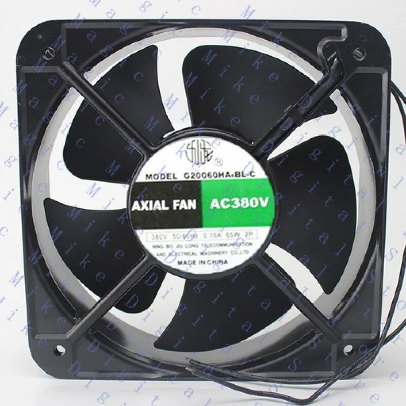 H  1 PCS FOR JIU LONG Fan G20060HA3BL-C AC 380V 200*200*60mm 2 wire Aluminum frame