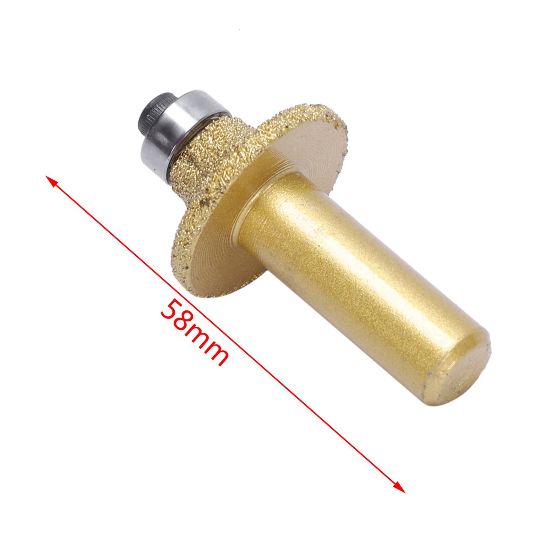 A44U 3X Marble 31Mm Dia Bullnose Diamond Profile Wheel Router Bit Gold Tone