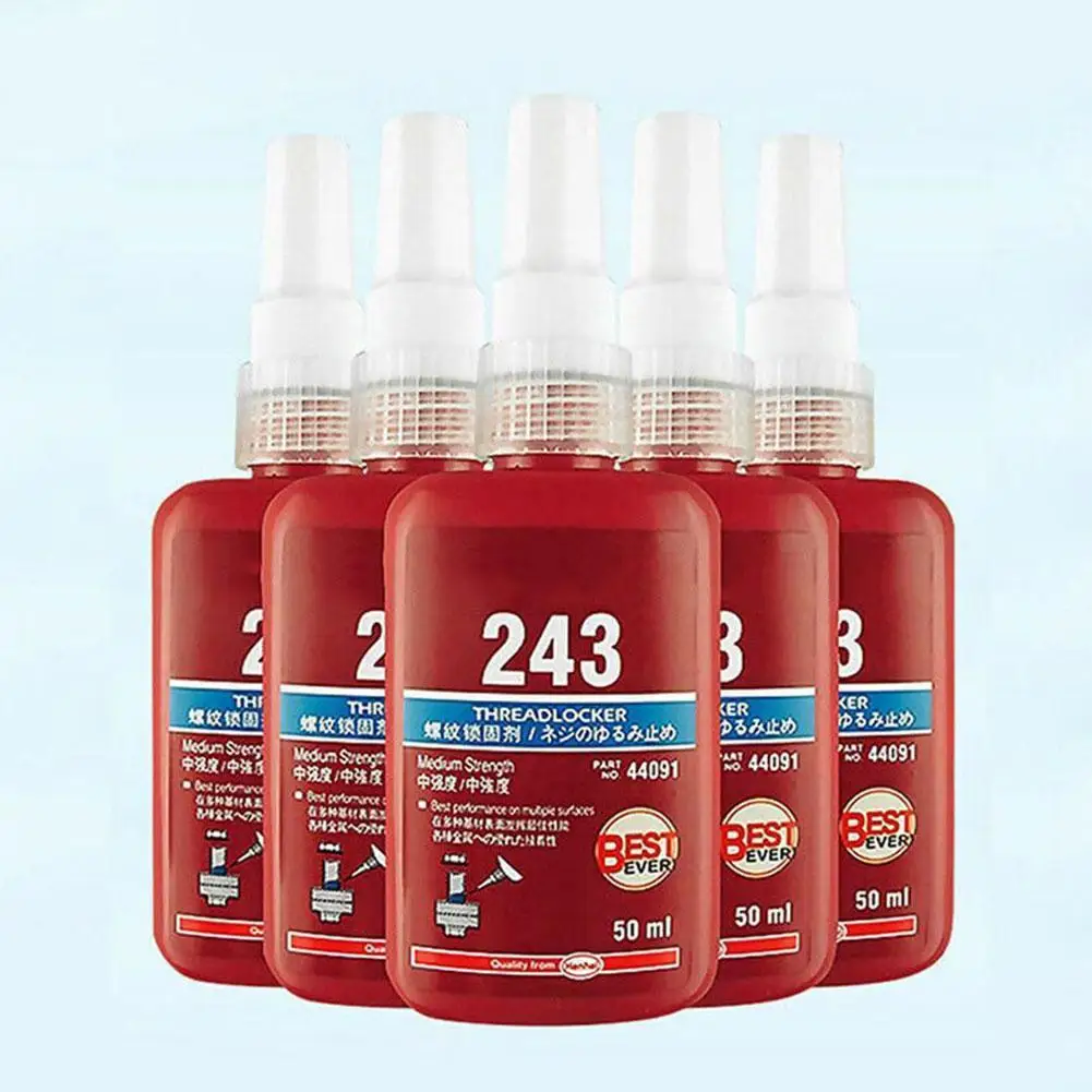 50ml 243 kekuatan Medium Threadlocker anaerob lem perekat sekrup penahan lem perekat anaerobik