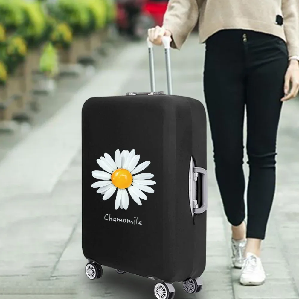 Travel Essentials Suitcase Case New Daisy Print for 18-32 Inch Traveler Accessories Elastic Trolley Carry-ons Dust Luggage Cover