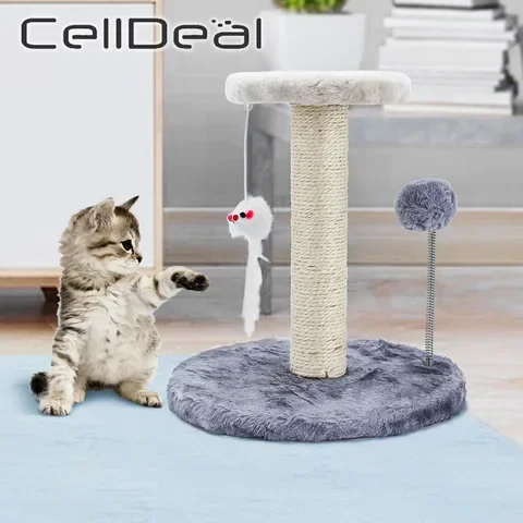 

Cat Climbing Frame Pet Toy With Ball Sisal Scratching Post For Kitten Cat Jumping Tower Cat Training Toy Pet Supplies