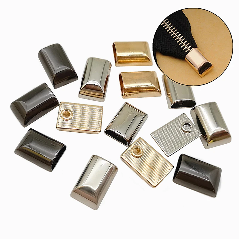 10Pcs Metal Zipper Stopper Zipper Tail Clip Stop Tail Plug Head With Screw Diy Sewing Leather Hardware CraftUniversal Box