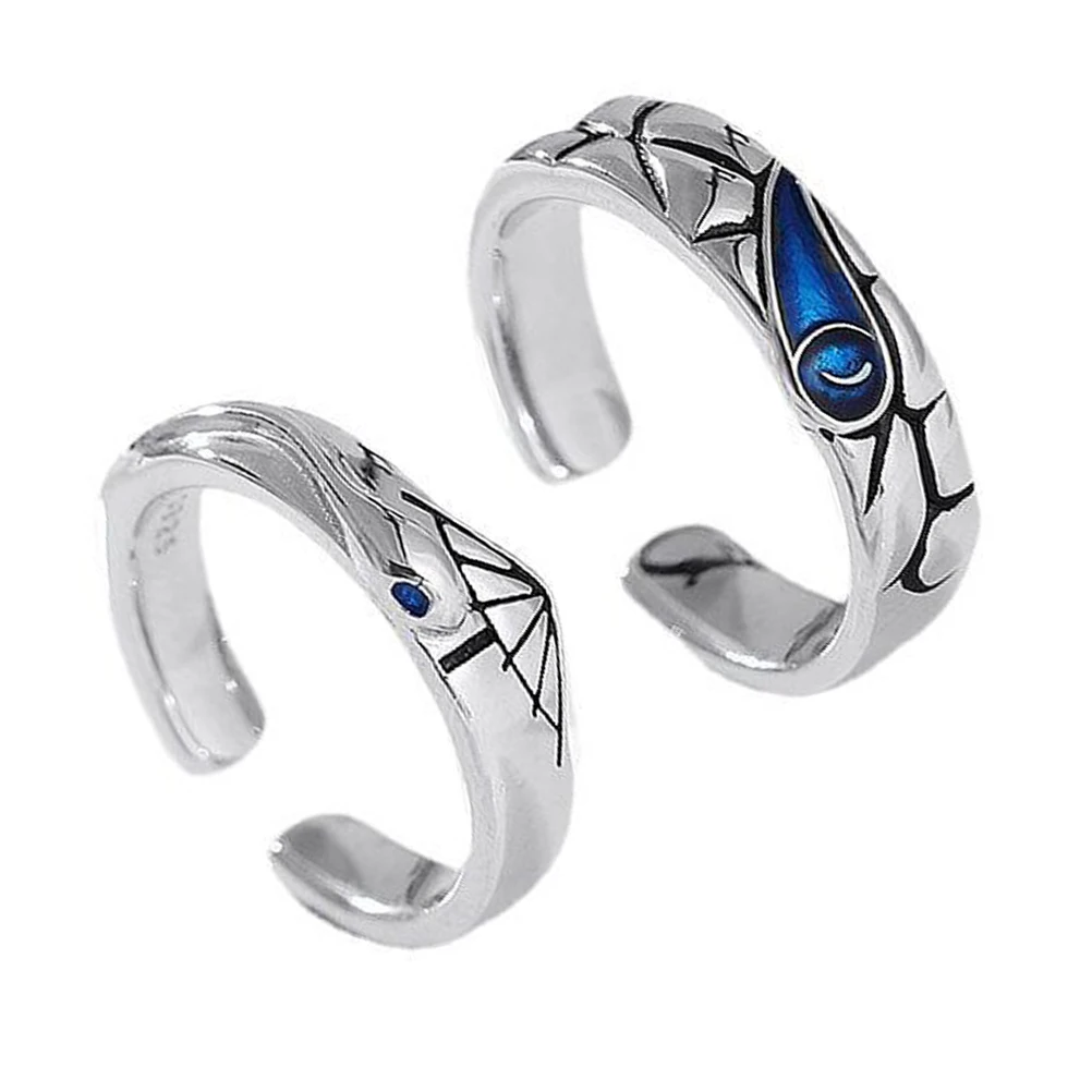 

2 Pcs Copper Rings Eyes Finger Rings for Women Men Jewelry Valentine Gifts Safe Durable Fashion Accessories