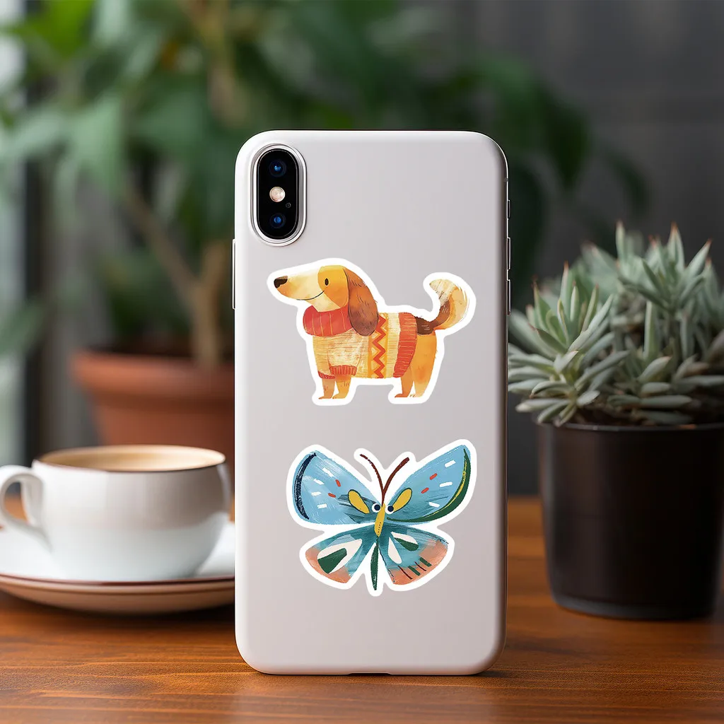 50PCS Kids' Hand-Drawn Animal Graffiti Stickers - Waterproof Decor for Water Cup, Phone, Computer & Skateboard AnimeWorlds Store