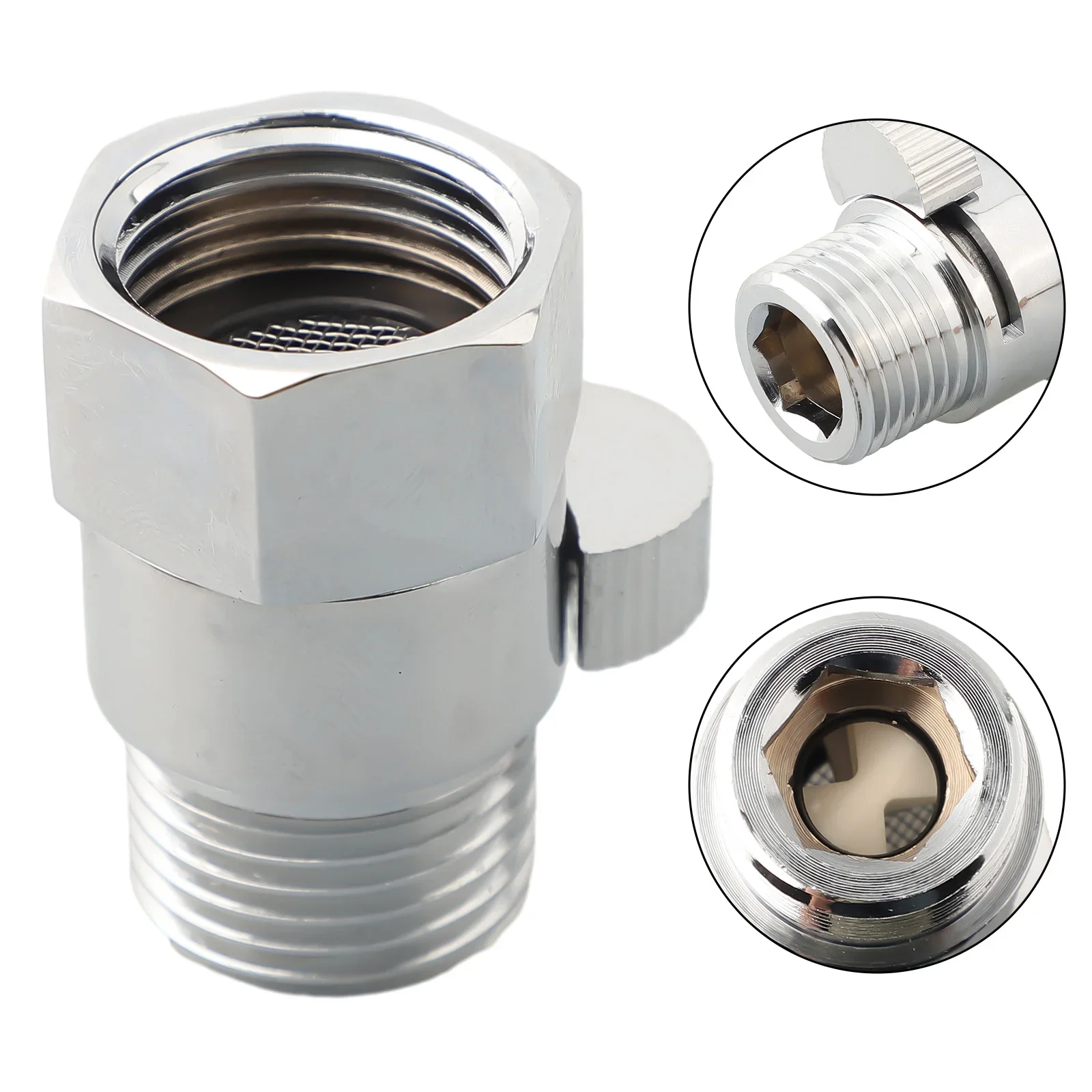 

Quick Switch Shower On Off Valve 1x Brass Brass Water Regulator Chrome Finish Corrosion-resistant G 1/2" Standard Connector