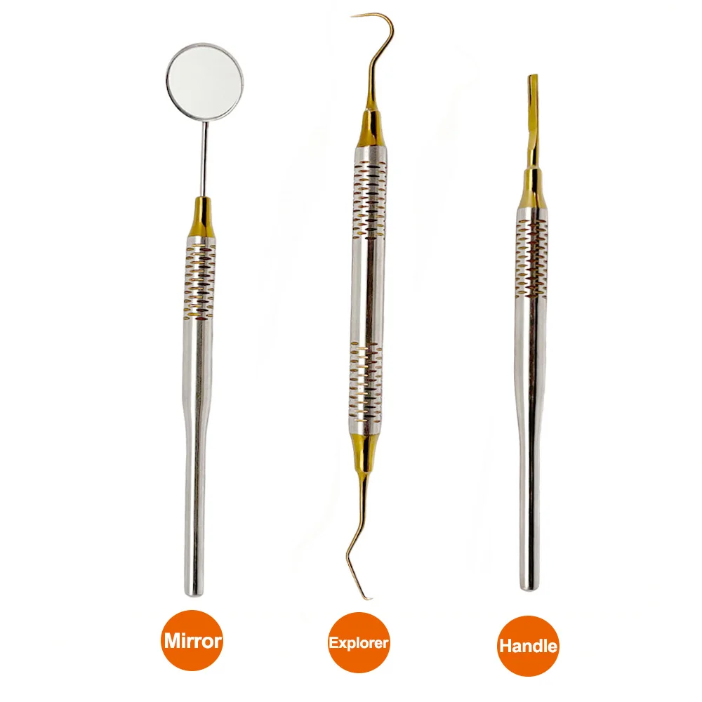 1Pc Stainless Steel Dental Mouth Mirror Explorer Probe Oral Care Tool Teeth Cleaning Instrument Dentist Equipment - Image 3