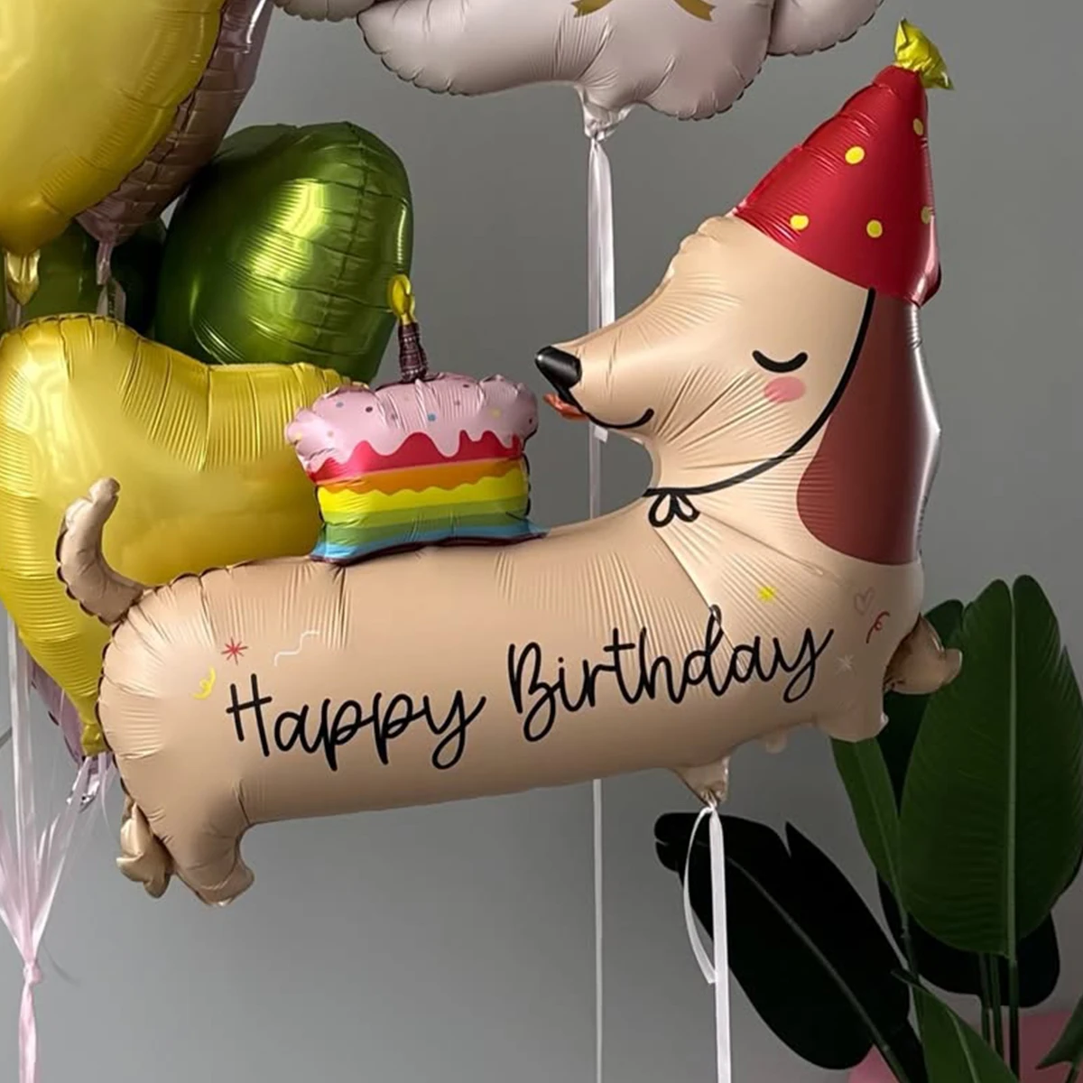 Cartoon Geburtstag Dackel Aluminiumfolienballon Hundemottoparty Ballondekoration Geburtstagspartydekoration – Detail 8