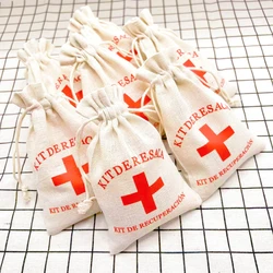 10Pcs/Lot Wedding Anti-hangover Kit Hangover Kit Bags Kit resaca for Guests Gift Cotton Linen Kit Event Party Supplies