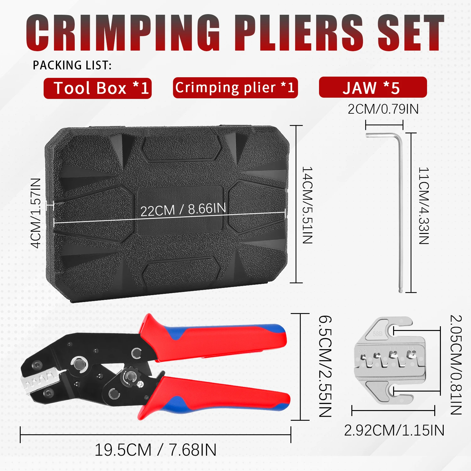 Pressed Pliers Electrician Tools Crimping Tool Electrical Terminals Clamp Electronics Pressing Connector Hand Jaws Box