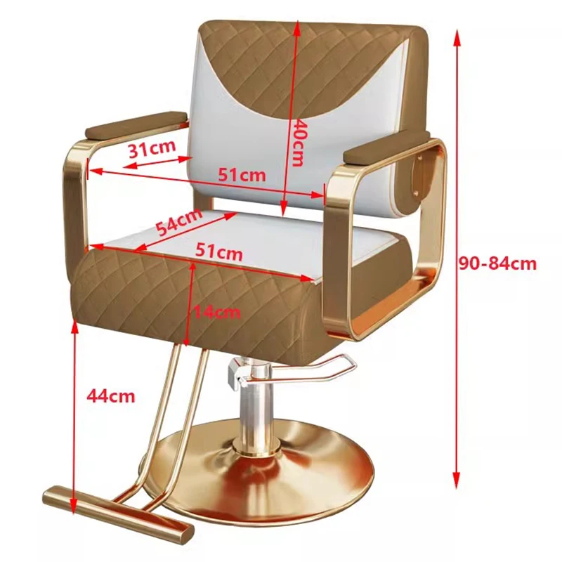 Modern Luxury Barber Chairs Nordic Lift Speciality Perm Barber Chairs Ergonomic Comfort Salon Furniture Silla De Barbería FYBC