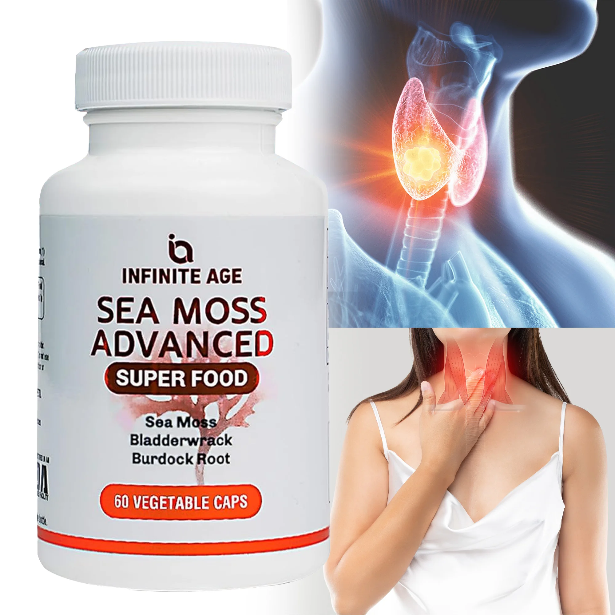 Sea Moss Advanced Capsules - Support Immune System & Digestive Health - Thyroid, Healthy Skin, Keto Detox, Gut, Joint Support