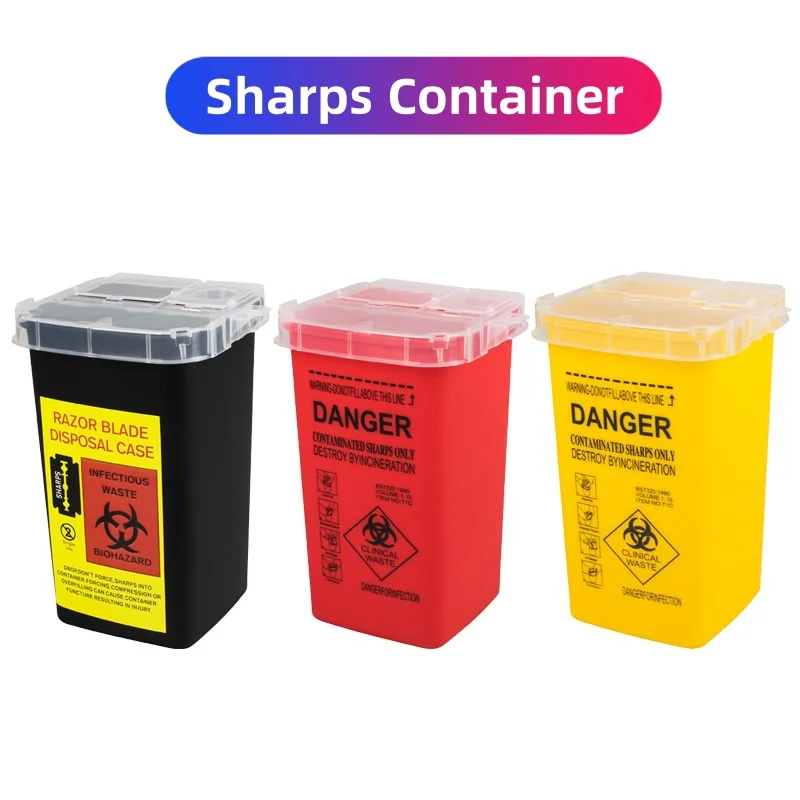 Tattoo Sharp Container Sharps Waste Bin Large Capacity Professional Tattoo Supplies Disposal Container Tattoo Needle Waste Box