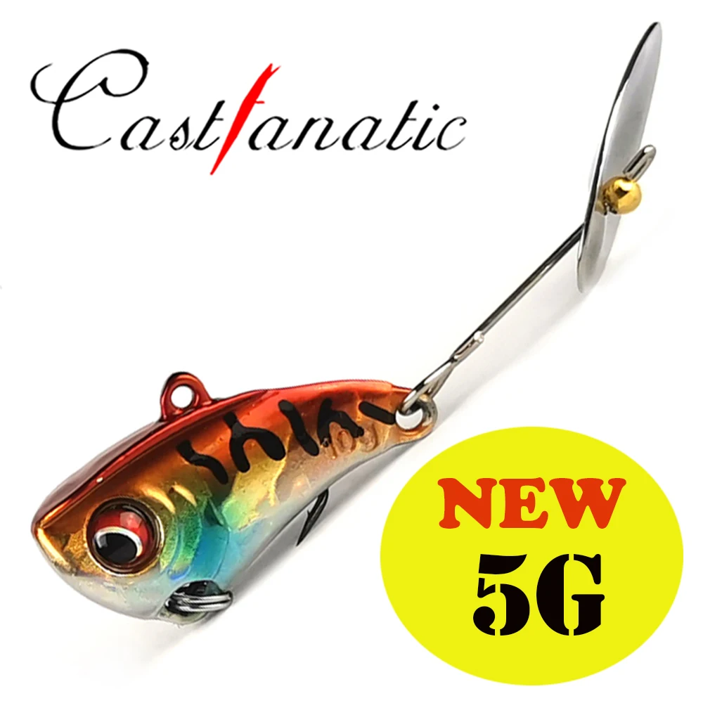 Castfanatic 5-15g Metal VIB Lure Tail-spinner Swimbait  Cicada Vibration Artificial Tail Spinner Baits Bass Pike Fishing Wobber