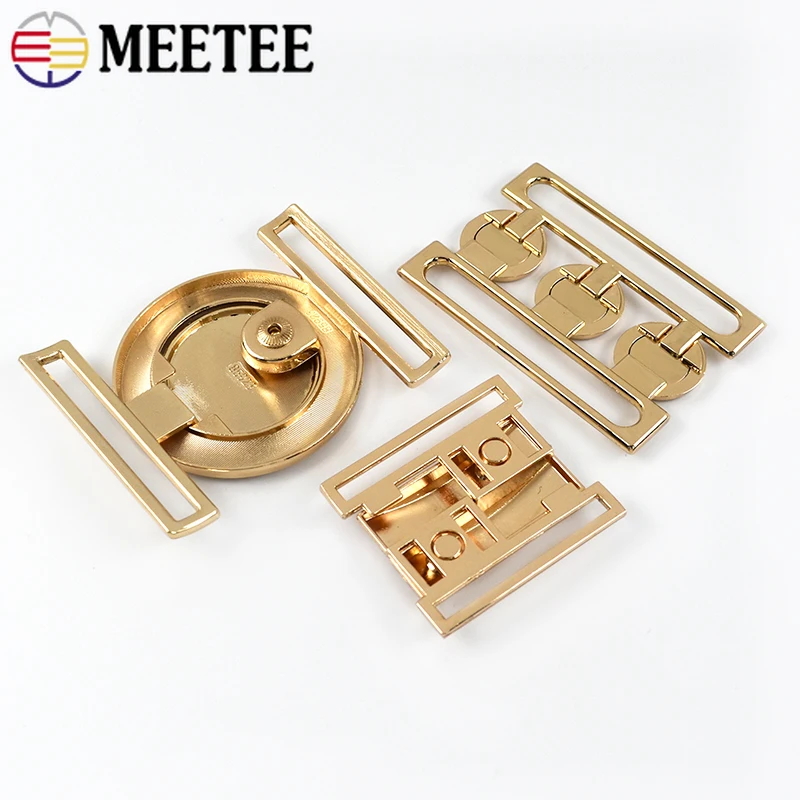 2/5Pcs Metal Belt Buckle Women Coat Decorative Clasp OverCoat Down Jacket Button Garment Hook Buckles Replacement Accessories view 5