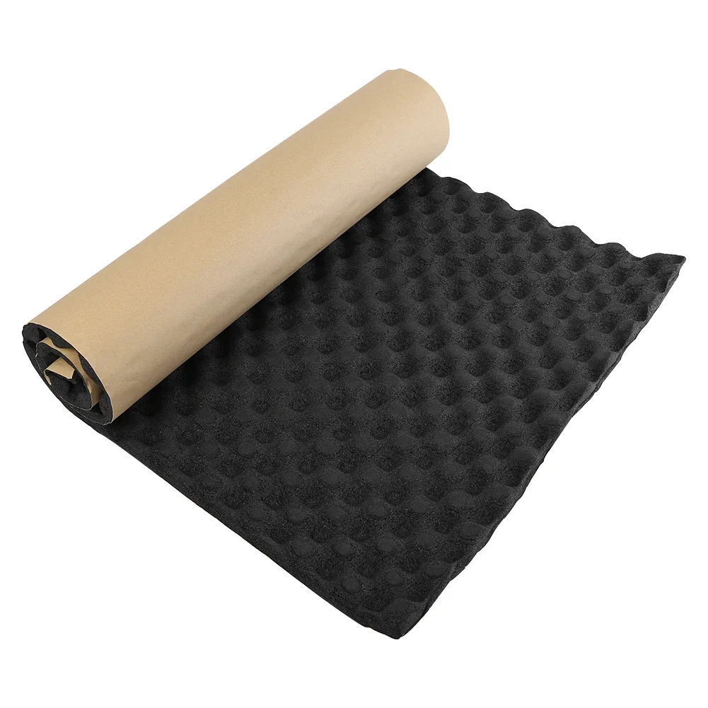 1 Rolle 2cm-50x100cm Selbstklebende Schwarze Schalldämmende Schaumstoffplatte Geräusch- und Wärmeisolierung Schallschutzplatten für Wände und Autos – Detail 4