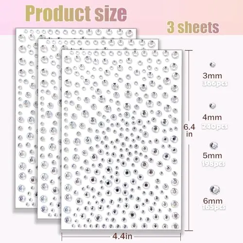 Clear Face Gems Glitter Body Glittery Stereo Gem Stickers Rave Accessories Makeup Rhinestone Stickers DIY Eyes Face Jewels