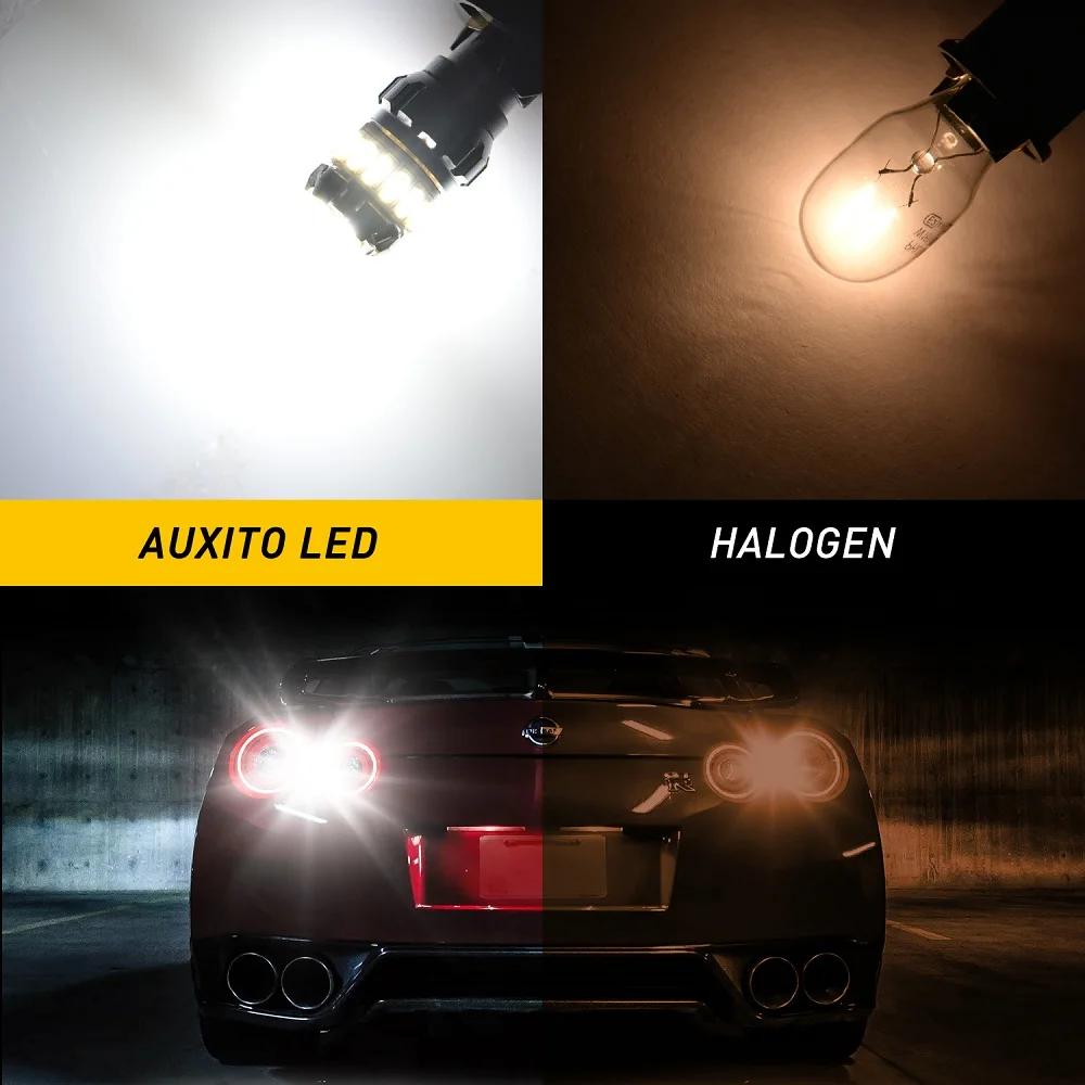 AUXITO 2pcs W16W T15 LED Bulbs Canbus Error Free LED Backup Light T16 921 912 W16W LED Bulbs Car Reverse lamp 6500K White 12V