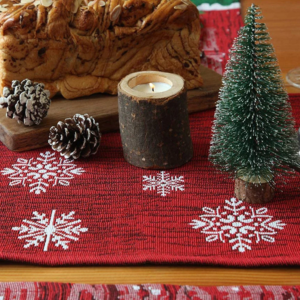 

Christmas Snowman Runner Embroidery Fabric Holiday Table Cover For Home Xmas Party Decoration Tablecloth Decorative Table Mat