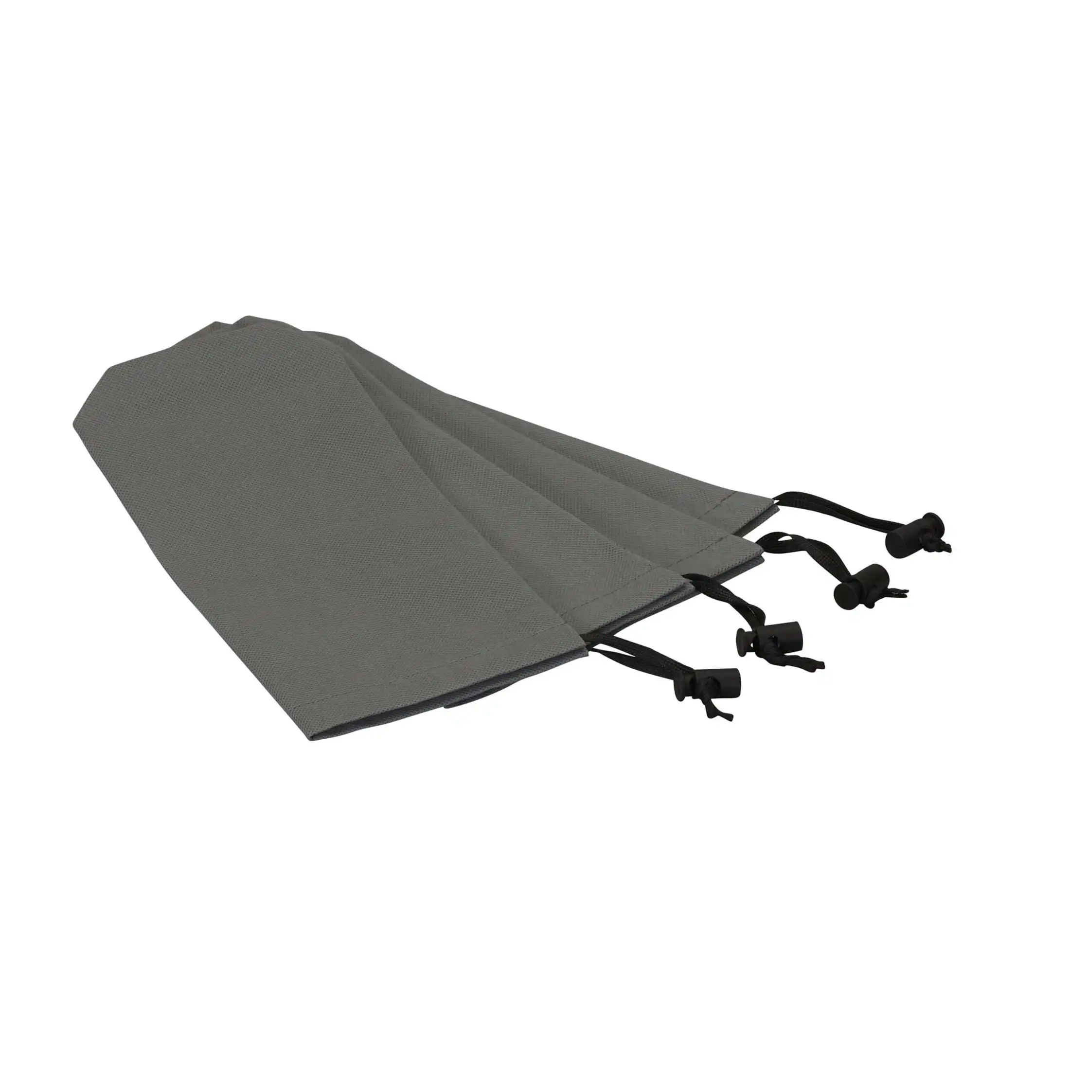 Household Essentials Desktop Storage Box, Lid with Window and Front Handle, 8 Compartment Pull-Out Tray, 4 Fabric Pockets, Gray