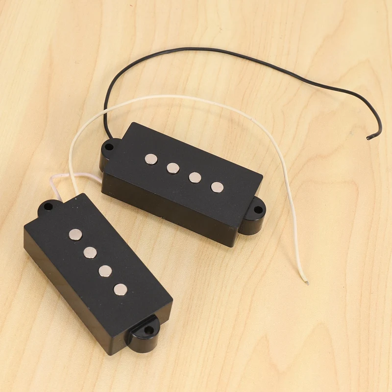 Pb P Bass Pickup Humbucker Pickup For 4 String P Bass Replacement Bass Guitar Part, Black