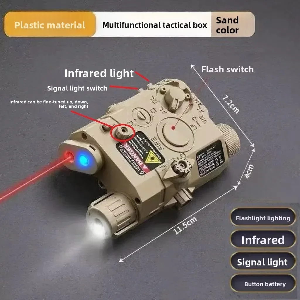 NEUE PEQ15 Laser-Box-Taschenlampe Multifunktional: 20mm-Schiene für Spielzeug-Airsoft-Waffen, Jagd und CS-Kampfspiele