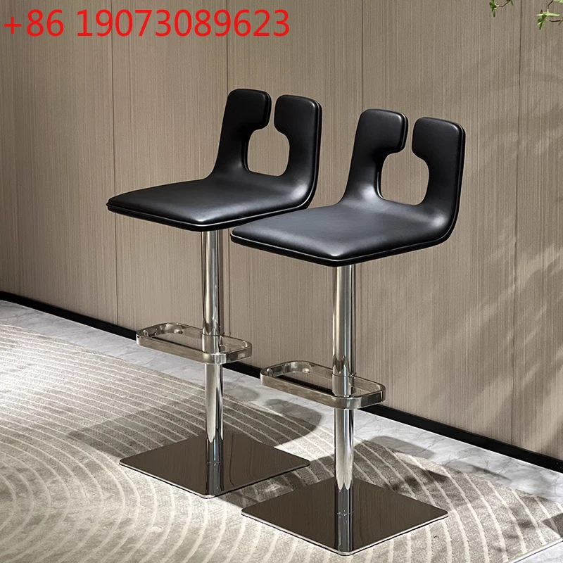 

Ergonomic Design Bar Chair Light Luxury Back Personalized Rotating High Stool