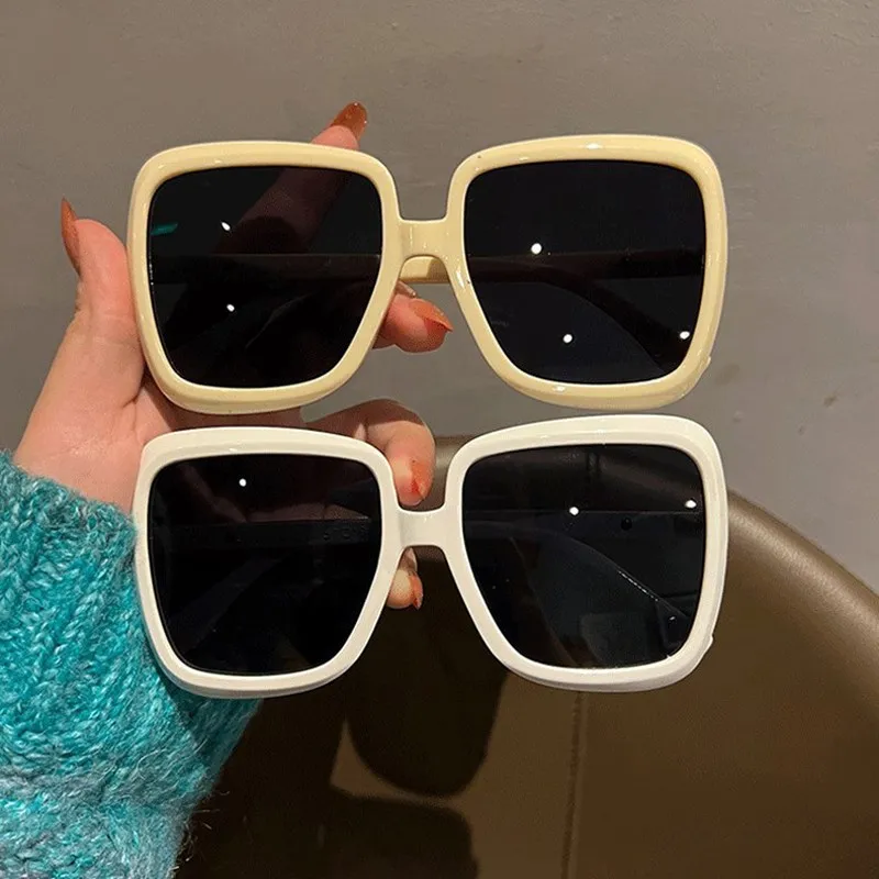 

Fashion Women Square Big Framed Sun Glasses Luxury Brand Design Vintage Lady Very Large Sunglasses UV400 Sunglasses For Women