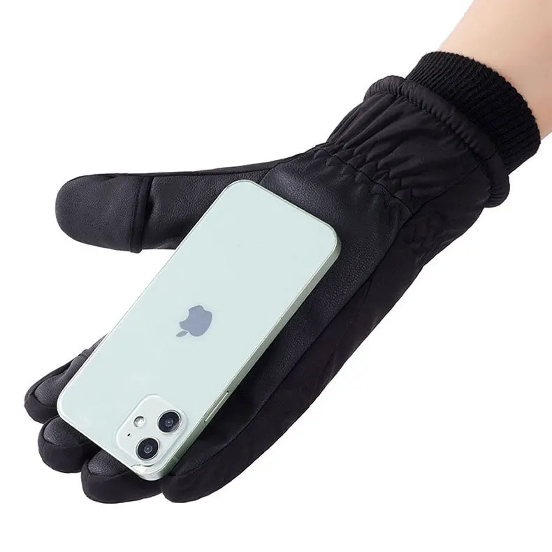 Guantes de esquí para hombre, manoplas cálidas e impermeables con pantalla táctil, para Snowboard, moto de nieve, Invierno